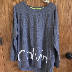 Calvin Klein Charcoal Long Sleeve performance Top